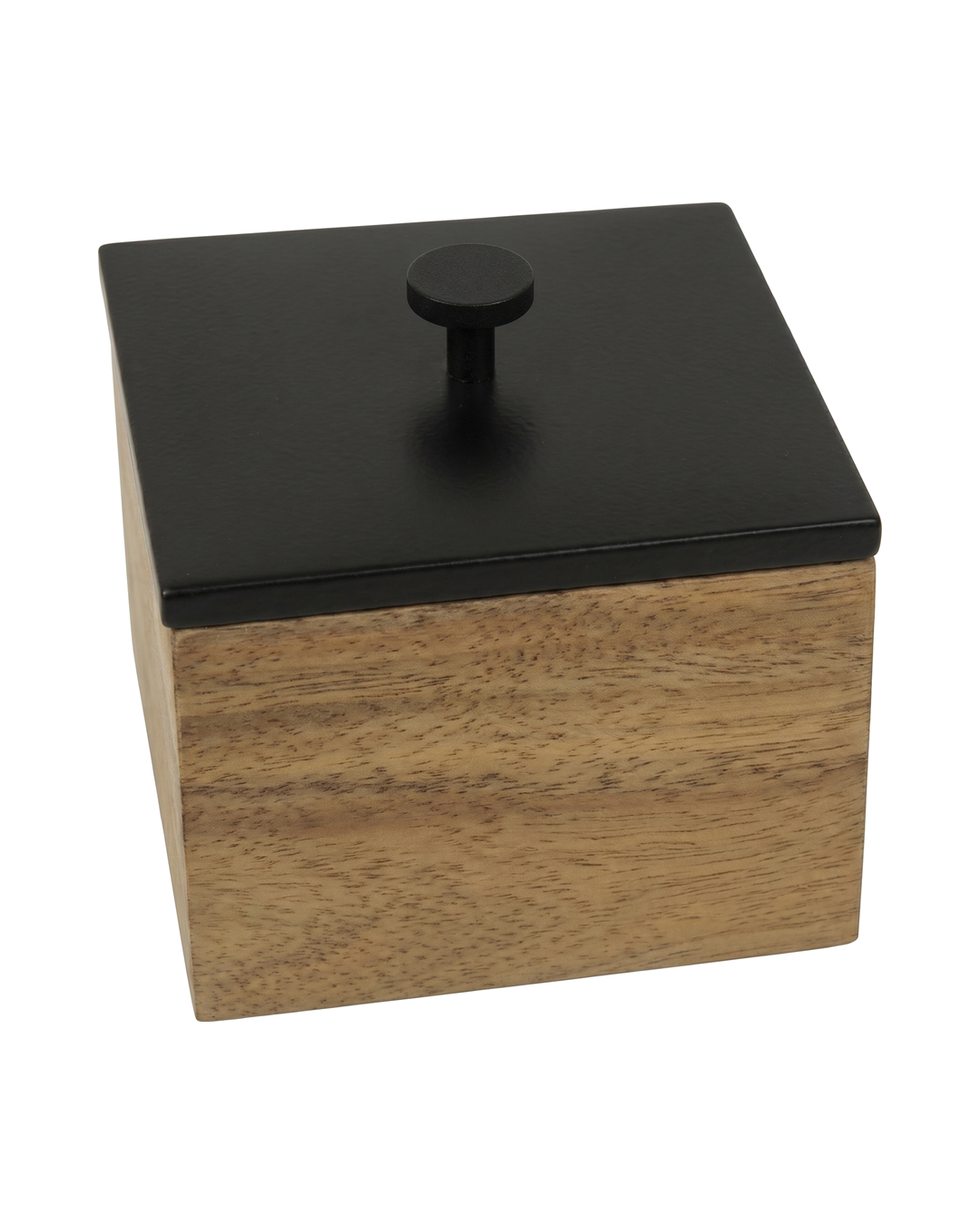 CAJA CUADRADAS DE MADERA CON TAPA NEGRA GRANDE