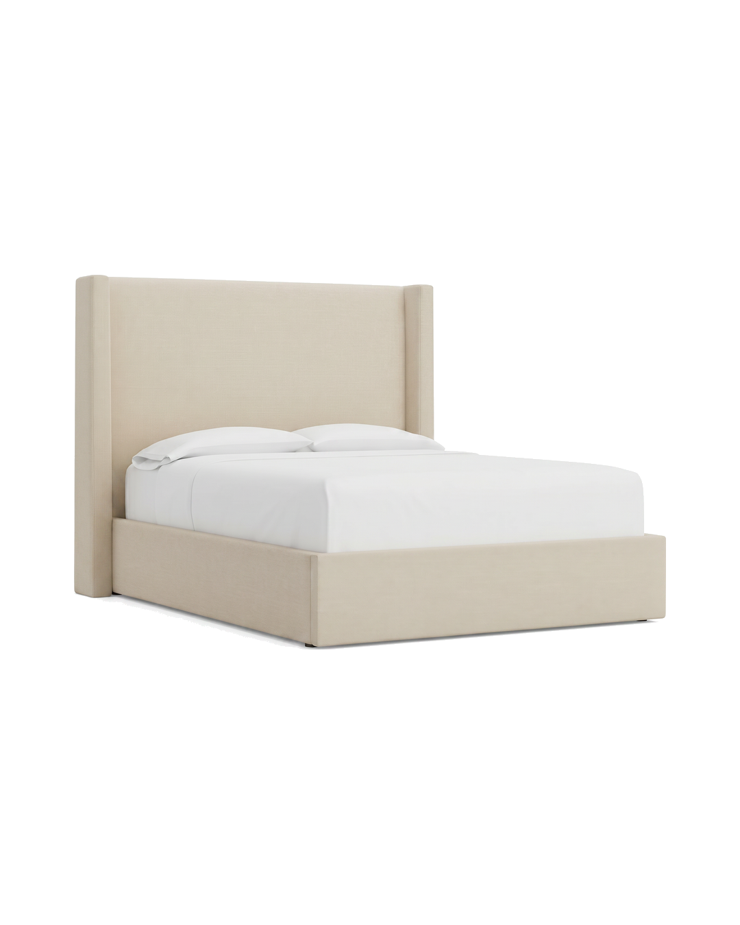CAMA INDIVIDUAL COPENHAGEN CREAM EN TELA COPENHAGEN