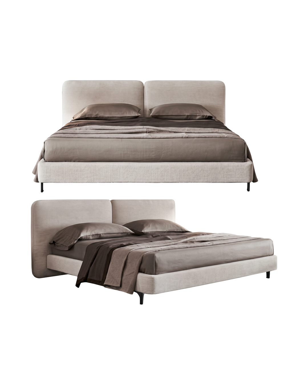 CAMA KING SIZE BOWIE EN TELA HANK BONE
