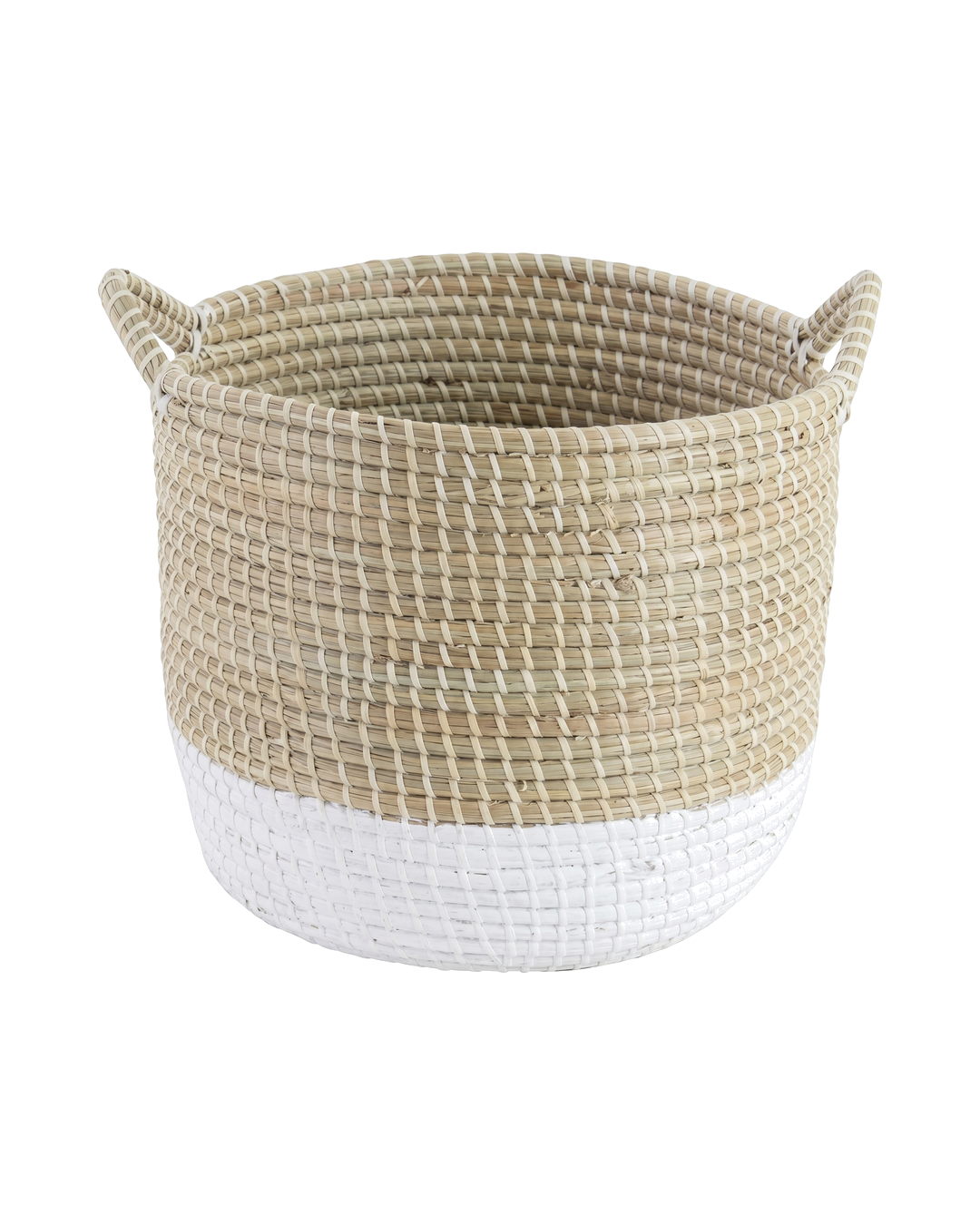CANASTA BEIGE CON BLANCA CHICA