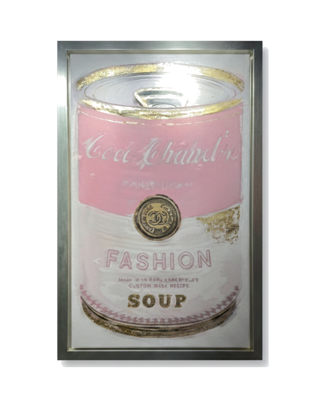 CUADRO FASHION SOUP A LATA DE SOPA ROSA