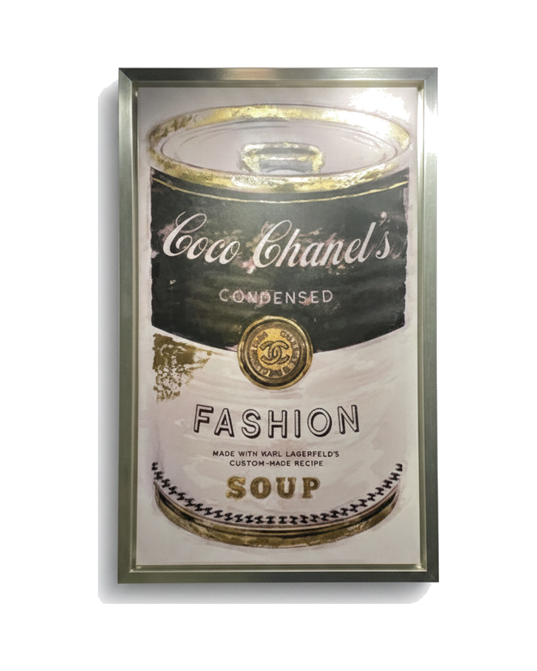 CUADRO FASHION SOUP B LATA DE SOPA NEGRO