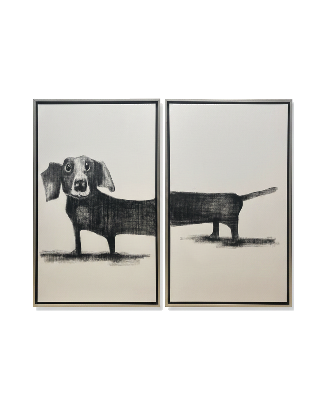 CUADRO PETIT SET DE 2 PERRO SALCHICHA