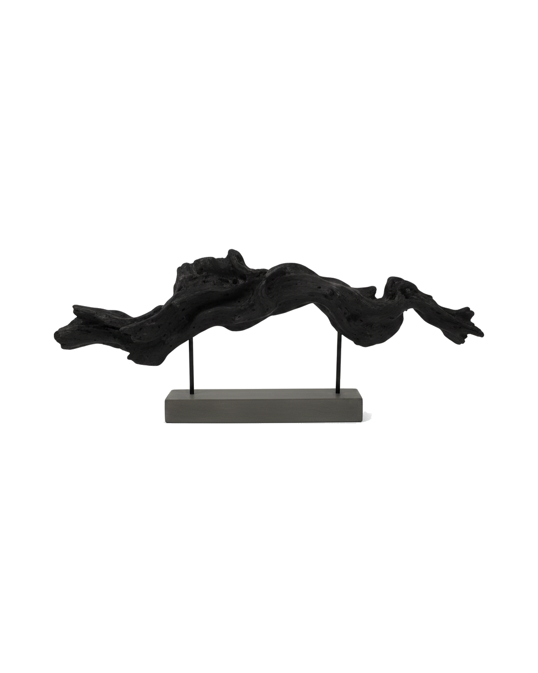 ESCULTURA ABSTRACTA RESINA NEGRA