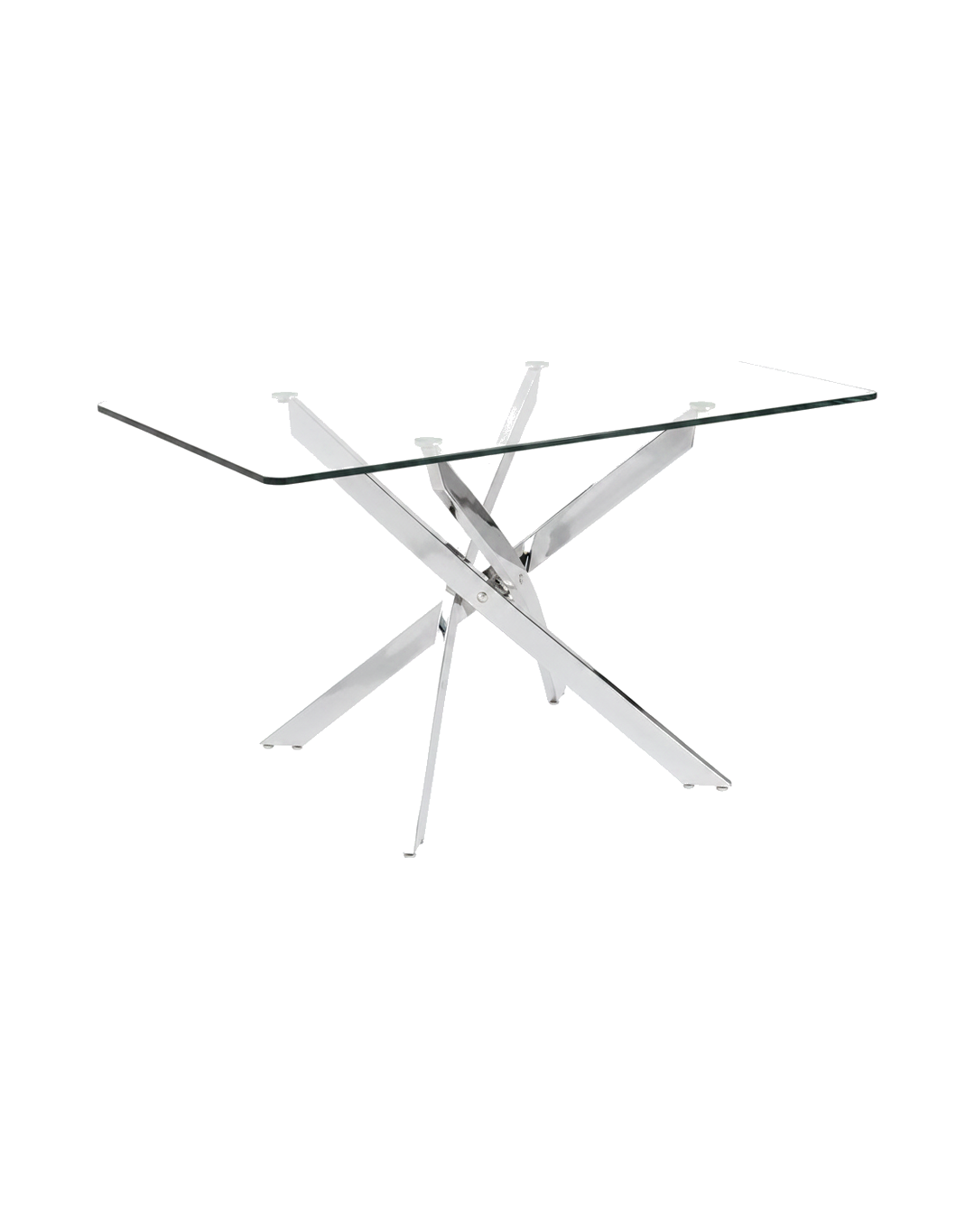 MESA DE COMEDOR LORETA RECTANGULAR DE CRISTAL