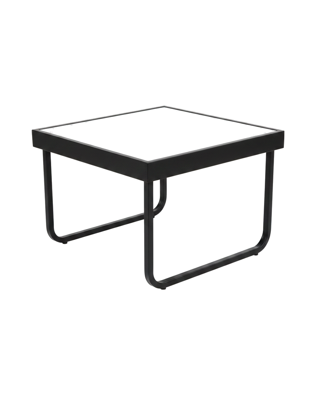 MESA LATERAL TETRIS ESPEJO NEGRO METAL CON ESPEJO