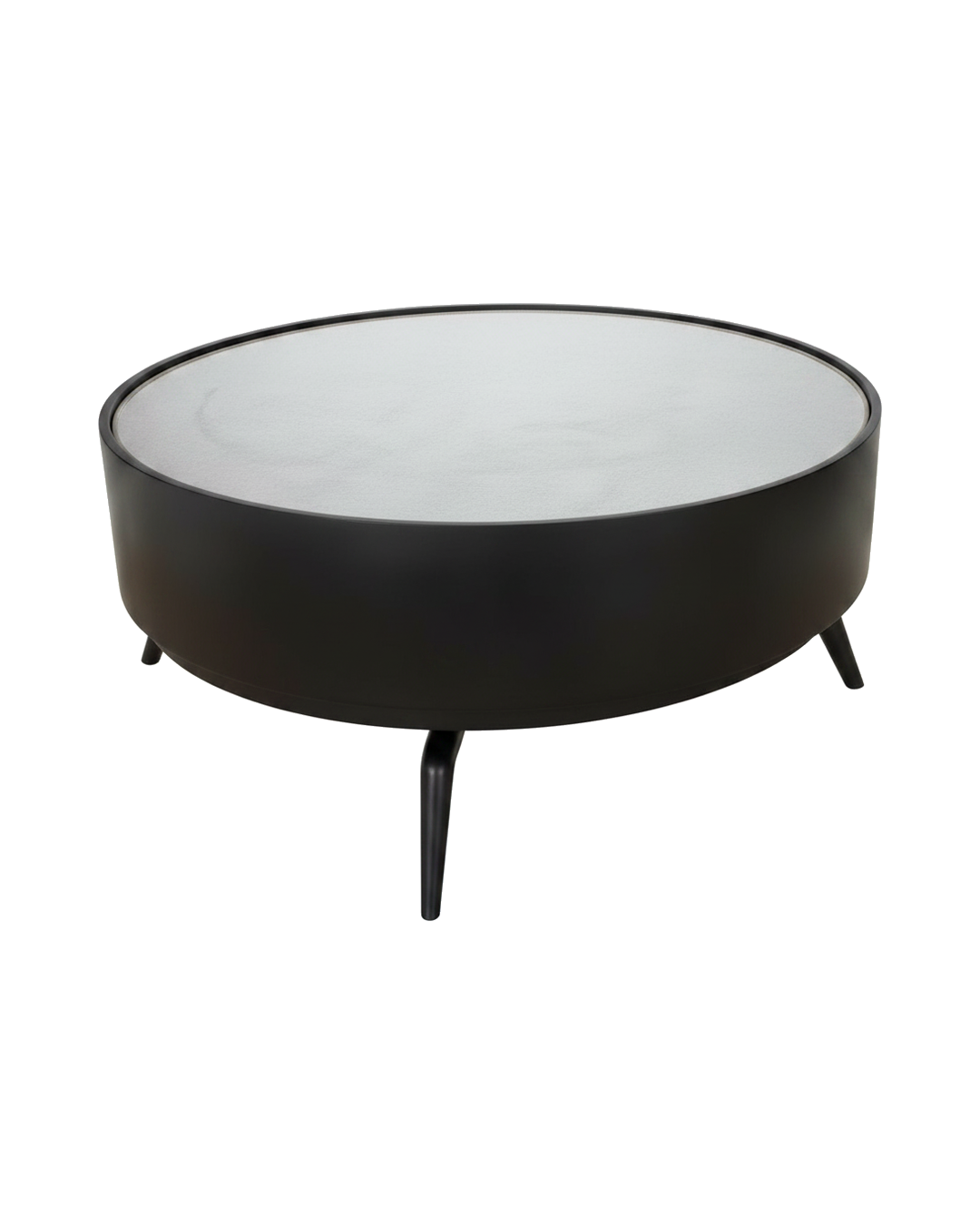 MESA PIERO PLATA MADERA NEGRO CON CRISTAL