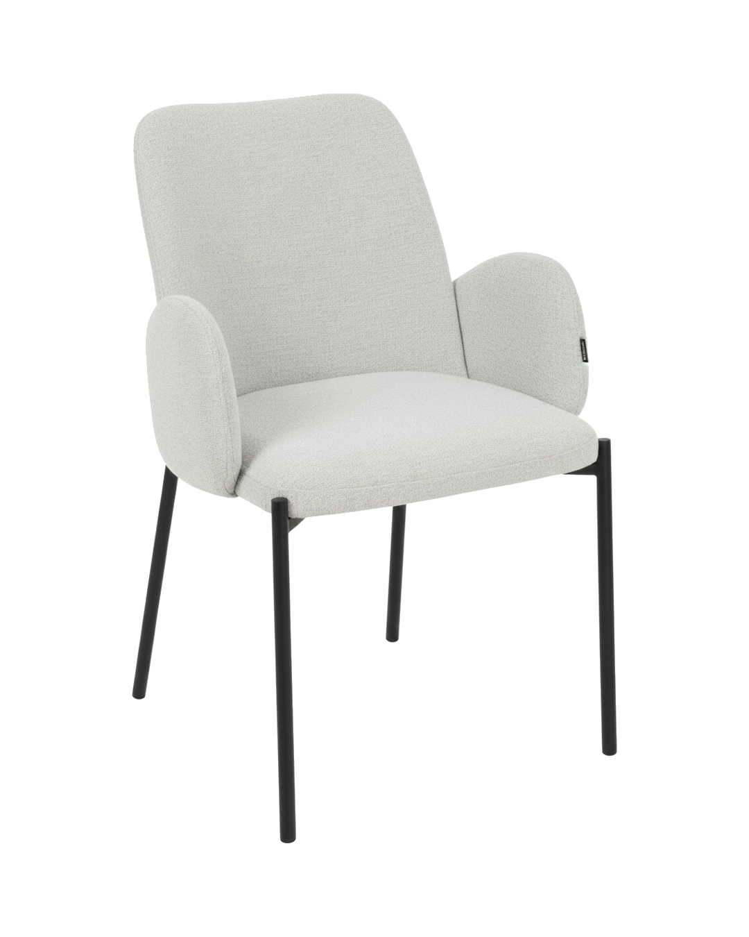 SILLA CHLOE INDUSTRIAL TELA GRIS CON HERRERIA