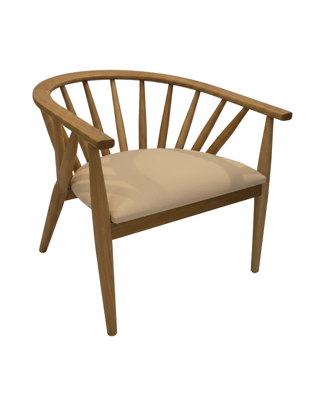 SILLA EN MADERA ROSA MORADA EN TELA LINO