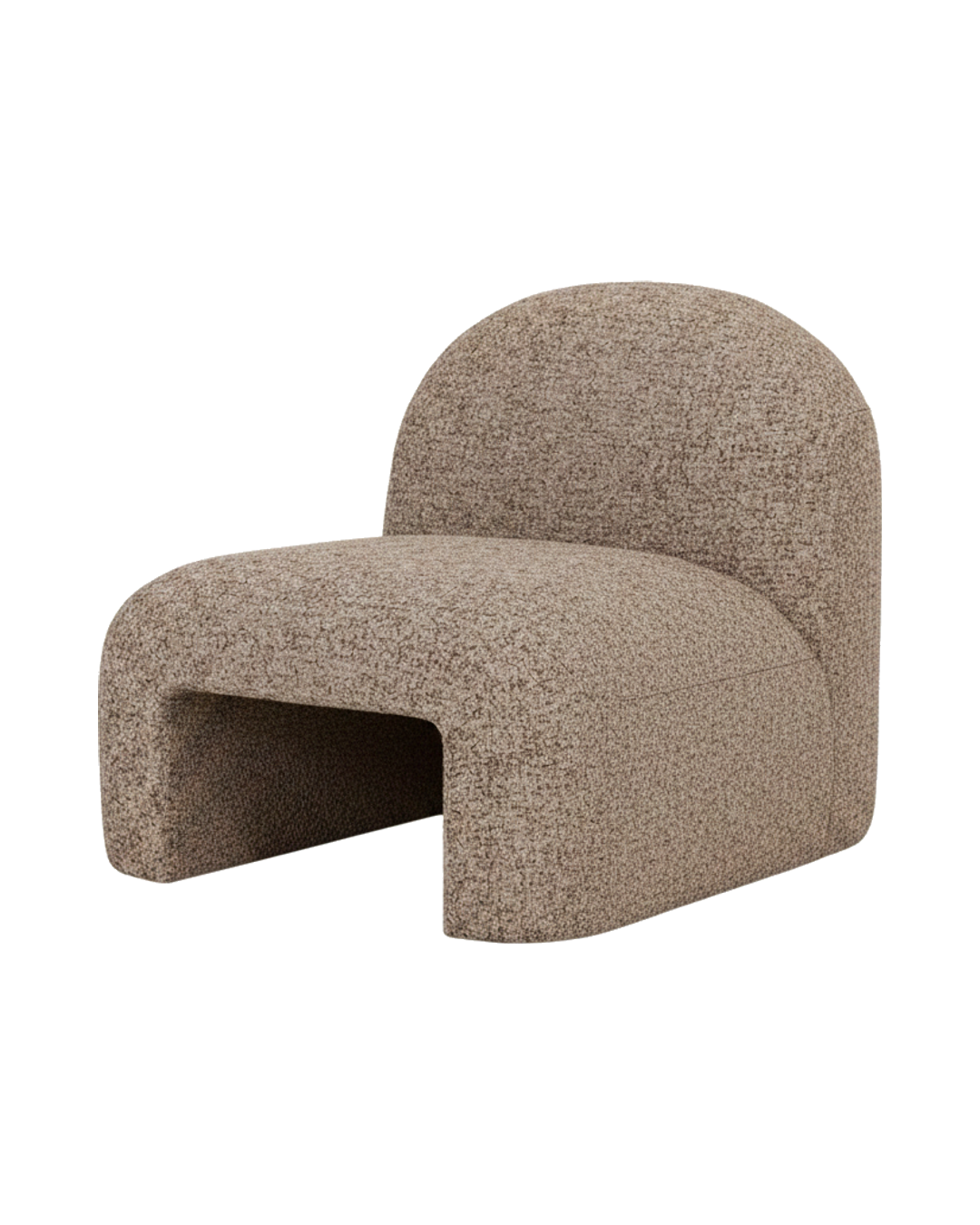 SILLON INDIVIDUAL FORMA U EN TELA MOHAIR CHARCOAL
