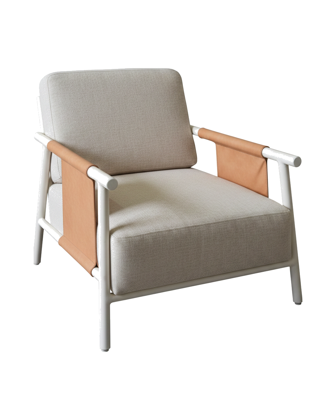 SILLON OCASIONAL BALTICO NEGRO EN TELA LINO PALIDO
