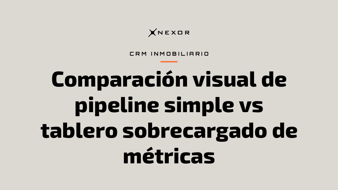 Comparación visual de pipeline simple vs tablero sobrecargado de métricas