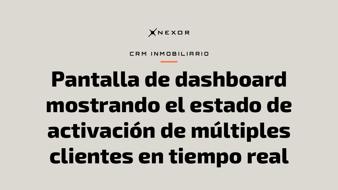 Pantalla de dashboard mostrando el estado de activación de múltiples clientes en tiempo real