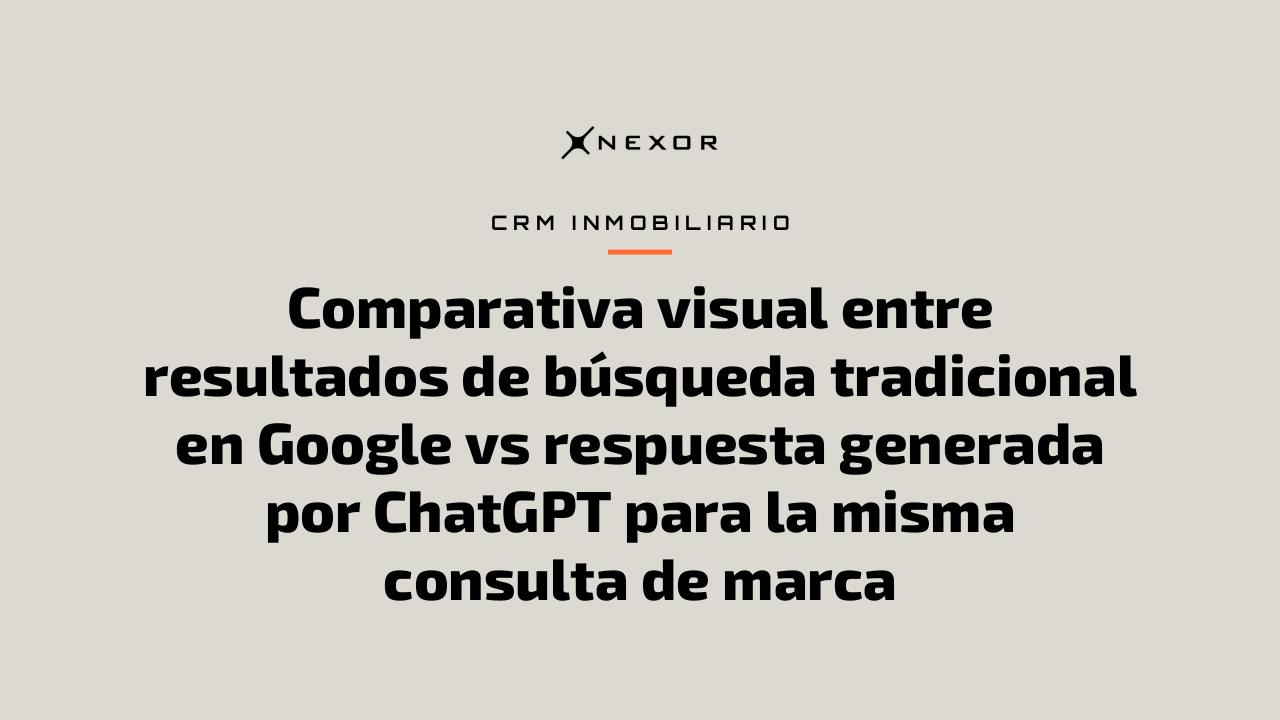Comparativa visual entre resultados de búsqueda tradicional en Google vs respuesta generada por ChatGPT para la misma consulta de marca