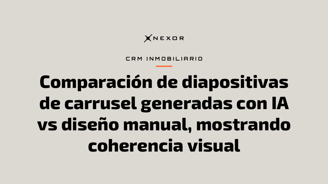 Comparación de diapositivas de carrusel generadas con IA vs diseño manual, mostrando coherencia visual