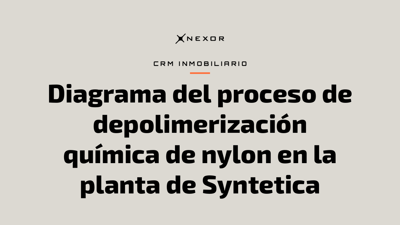 Diagrama del proceso de depolimerización química de nylon en la planta de Syntetica