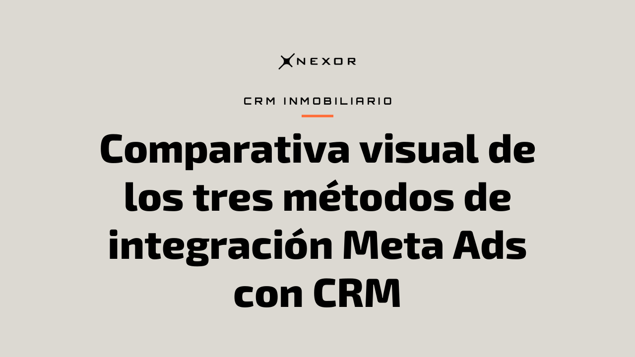Comparativa visual de los tres métodos de integración Meta Ads con CRM