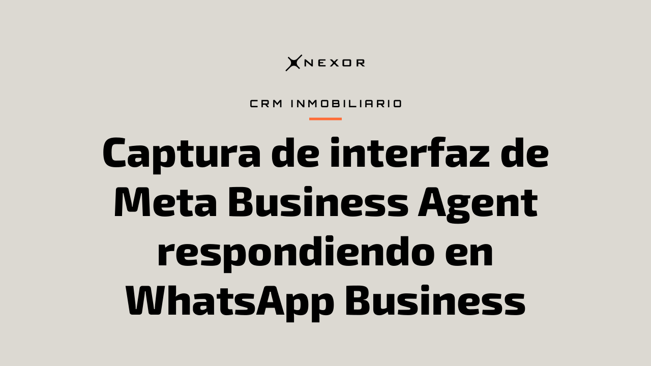 Captura de interfaz de Meta Business Agent respondiendo en WhatsApp Business