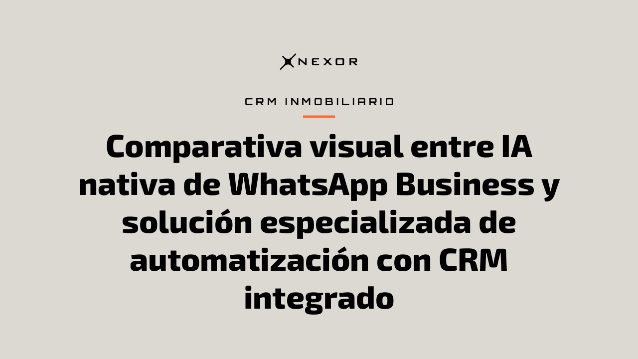 Comparativa visual entre IA nativa de WhatsApp Business y solución especializada de automatización con CRM integrado