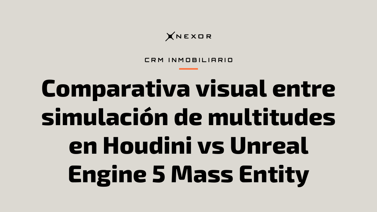 Comparativa visual entre simulación de multitudes en Houdini vs Unreal Engine 5 Mass Entity