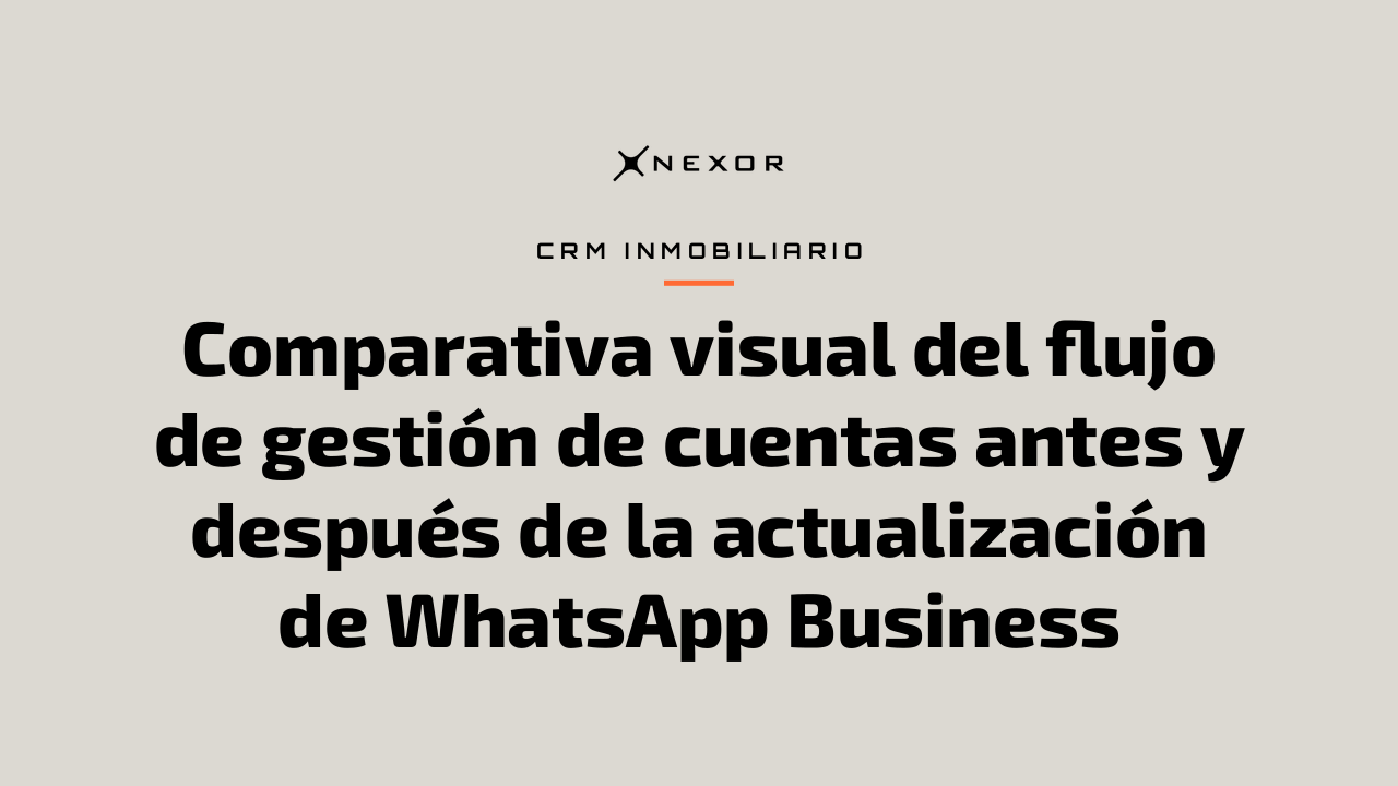 Comparativa visual del flujo de gestión de cuentas antes y después de la actualización de WhatsApp Business