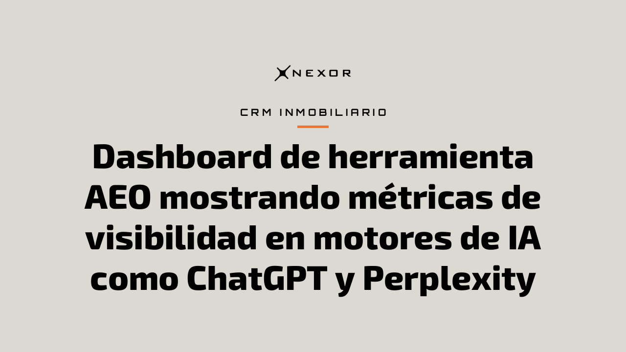 Dashboard de herramienta AEO mostrando métricas de visibilidad en motores de IA como ChatGPT y Perplexity
