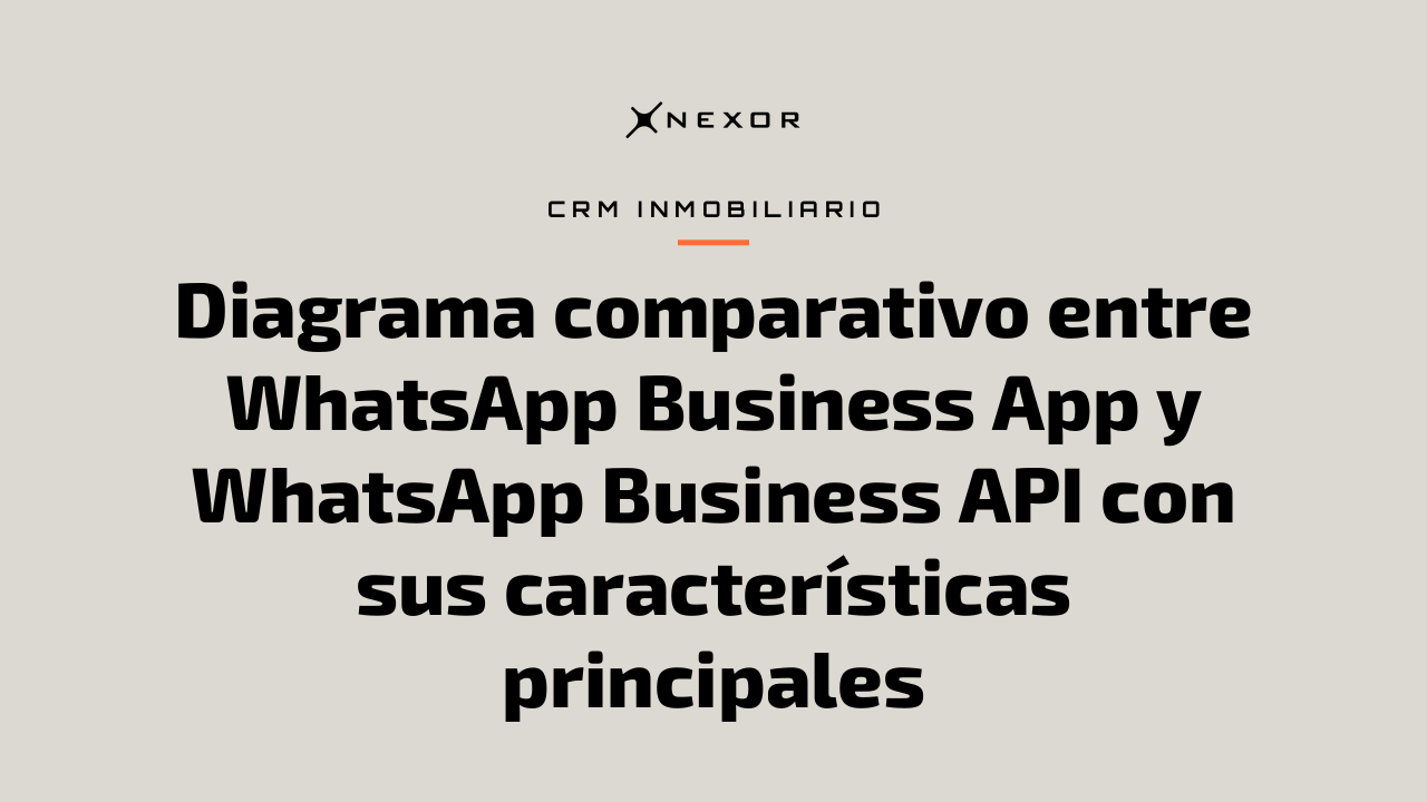 Diagrama comparativo entre WhatsApp Business App y WhatsApp Business API con sus características principales