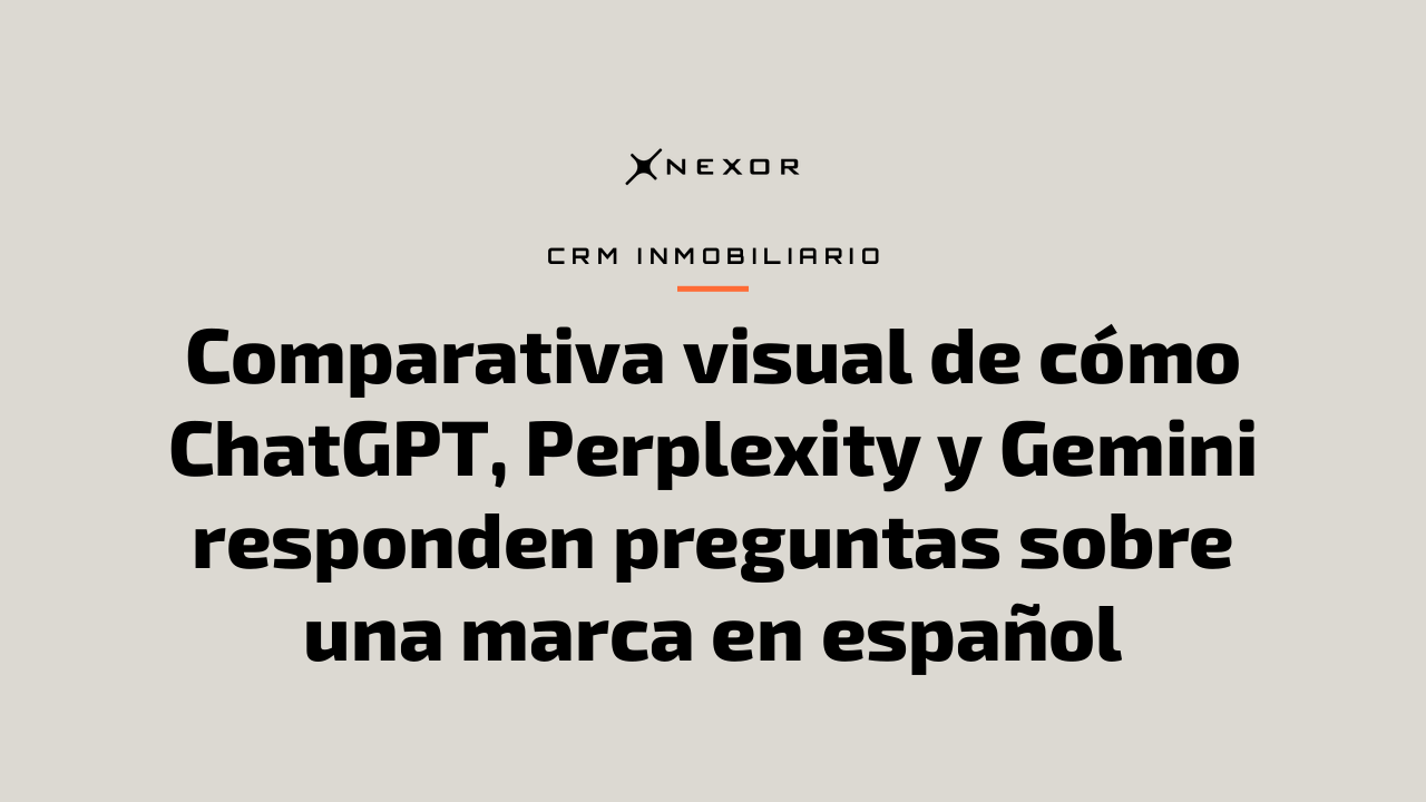 Comparativa visual de cómo ChatGPT, Perplexity y Gemini responden preguntas sobre una marca en español