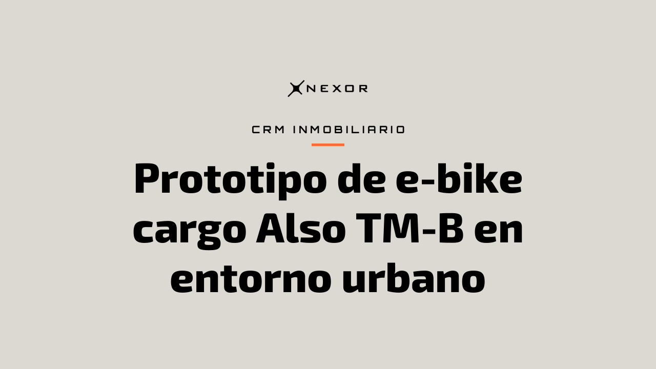 Prototipo de e-bike cargo Also TM-B en entorno urbano
