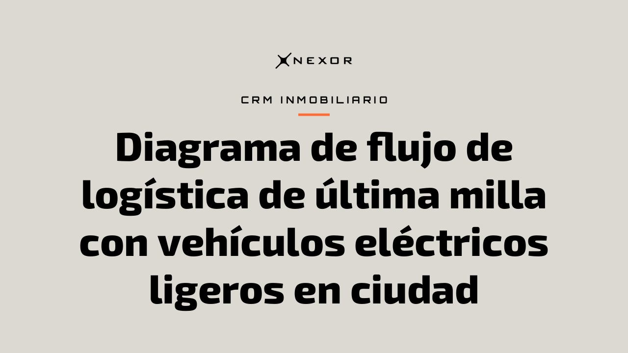 Diagrama de flujo de logística de última milla con vehículos eléctricos ligeros en ciudad