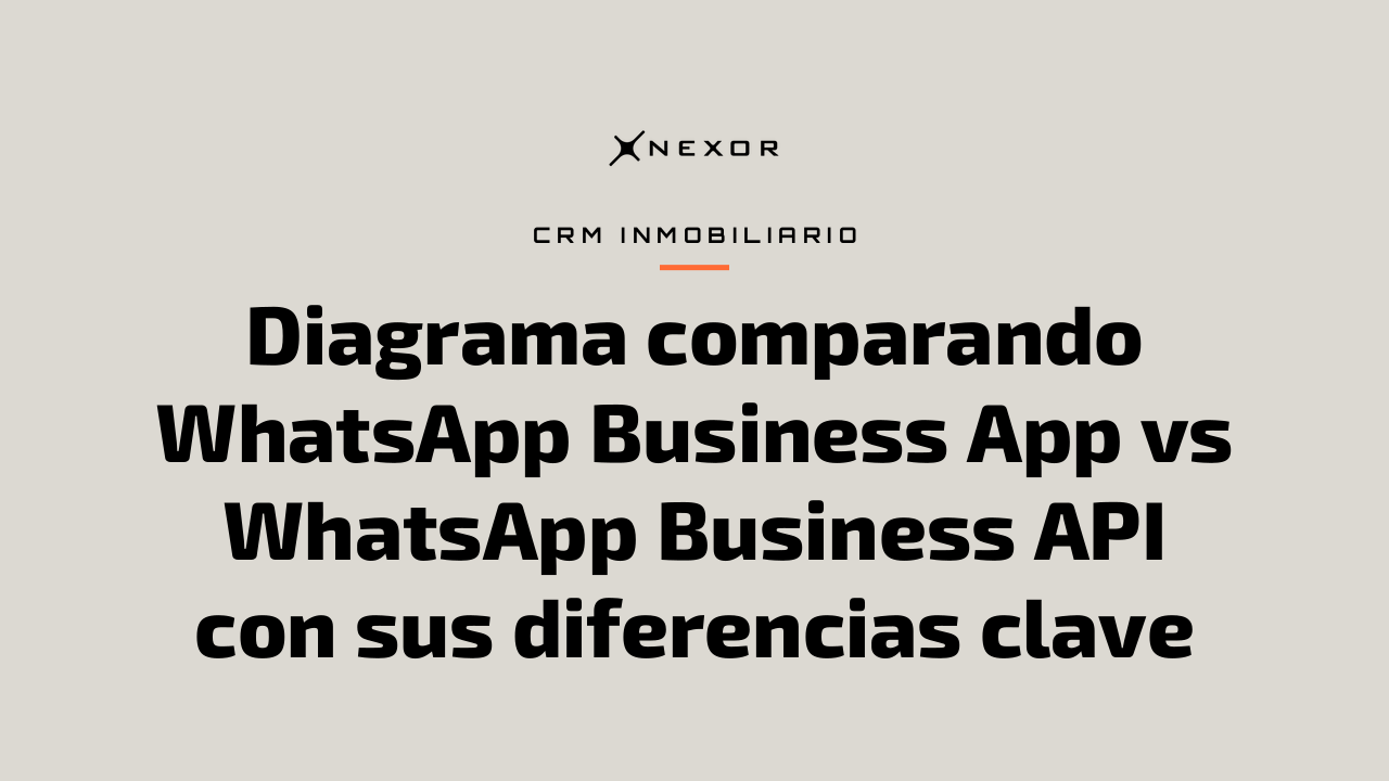 Diagrama comparando WhatsApp Business App vs WhatsApp Business API con sus diferencias clave